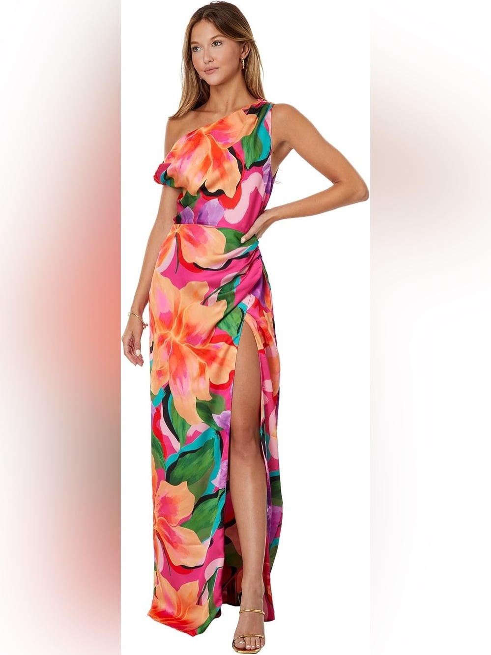 Show Me Your Mumu Jodie Dress in Vibrant Floral. XS. No flaws noted.